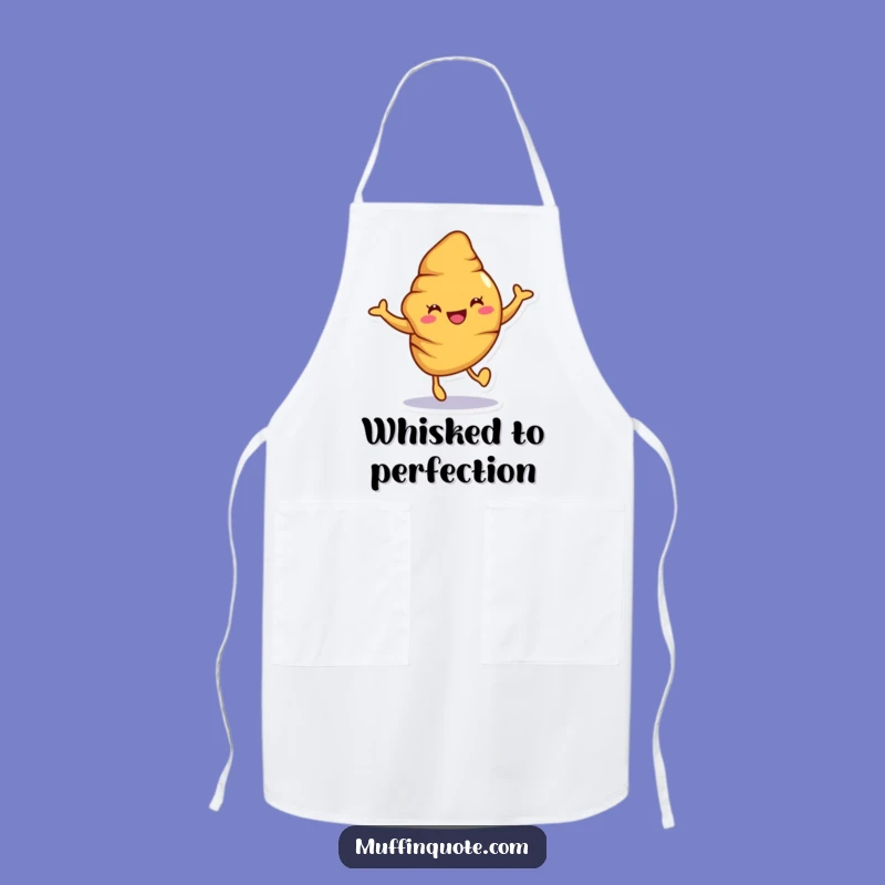 Funny Croissant Apron: Bake with Joyful Hop & Freshly Baked Humor