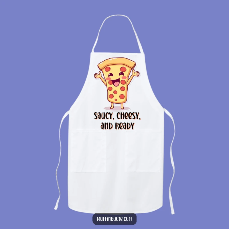 Funny Pizza Slice Apron: Cheesy Stretch Fun in the Kitchen, Ideal Funny Gift for Cooks