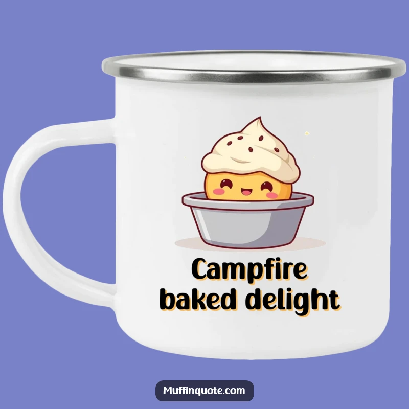 Funny Bubbly Muffin Enamel Mug - Sweet Sips for Outdoor Adventures!