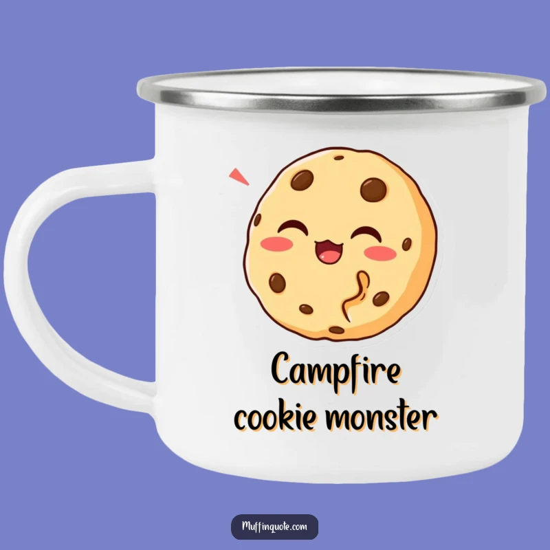 Funny Cookie Bite Camping Mug: Chortling Adventure, Great Funny Gift for Campers