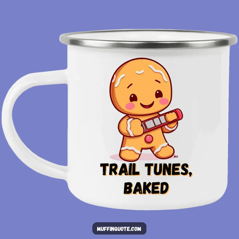 Funny Gingerbread Harmonica Camping Mug: Your Trailside Soundtrack for Campfire Laughs