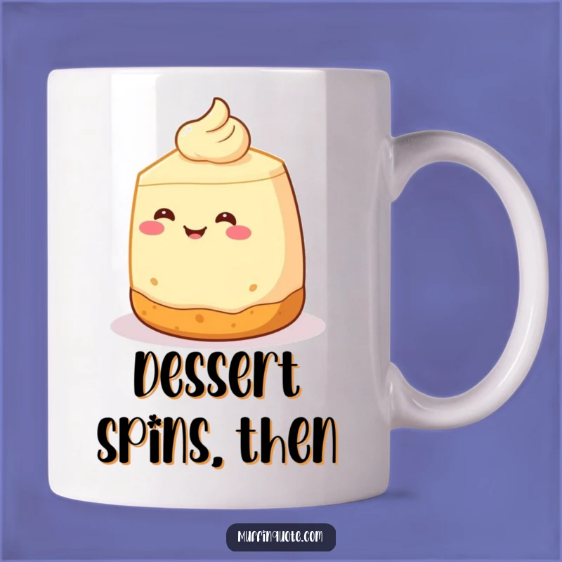 Funny Cheesecake Spin Mug: A Deliciously Fun Character Makes a Great Funny Gift
