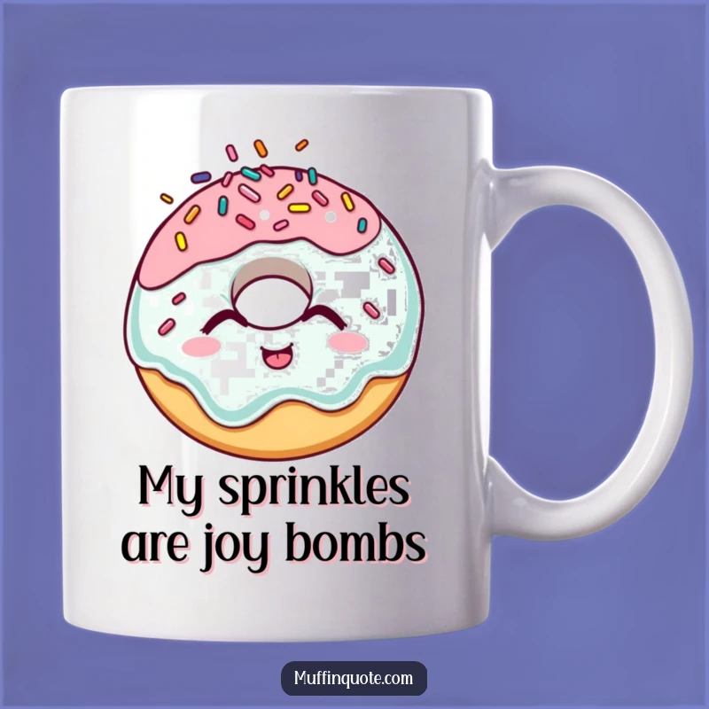 Funny Giggling Donut Sprinkle Mug - Hilarious Treat Gift for Donut Lovers