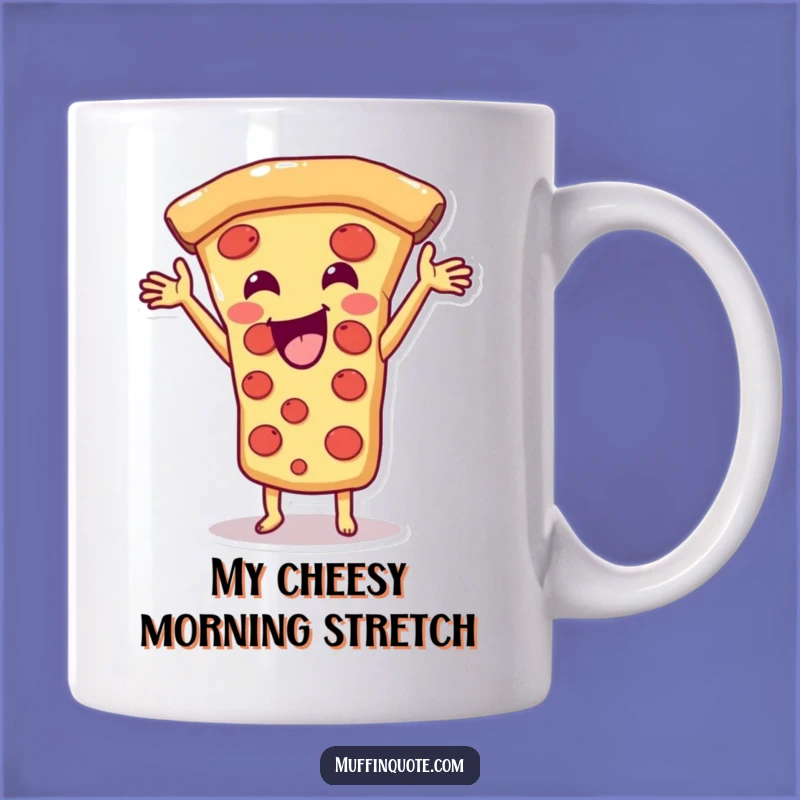 Funny Pizza Slice Mug: Delightful Cheesy Stretch, Perfect Funny Gift for Pizza Lovers