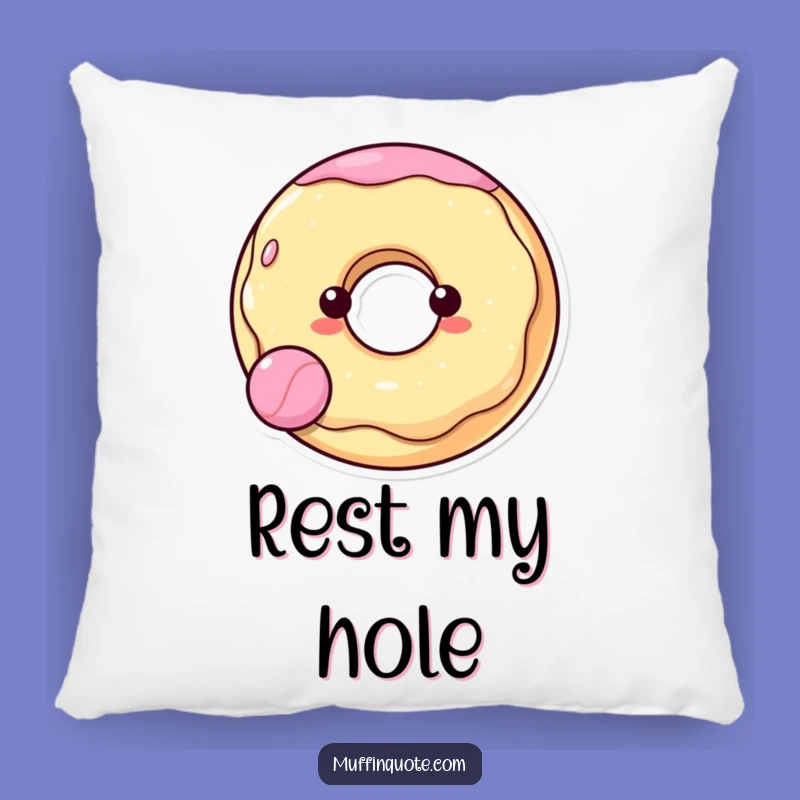 Funny Donut Bouncing Ball Pillow - Cozy Cheerful Character Decor