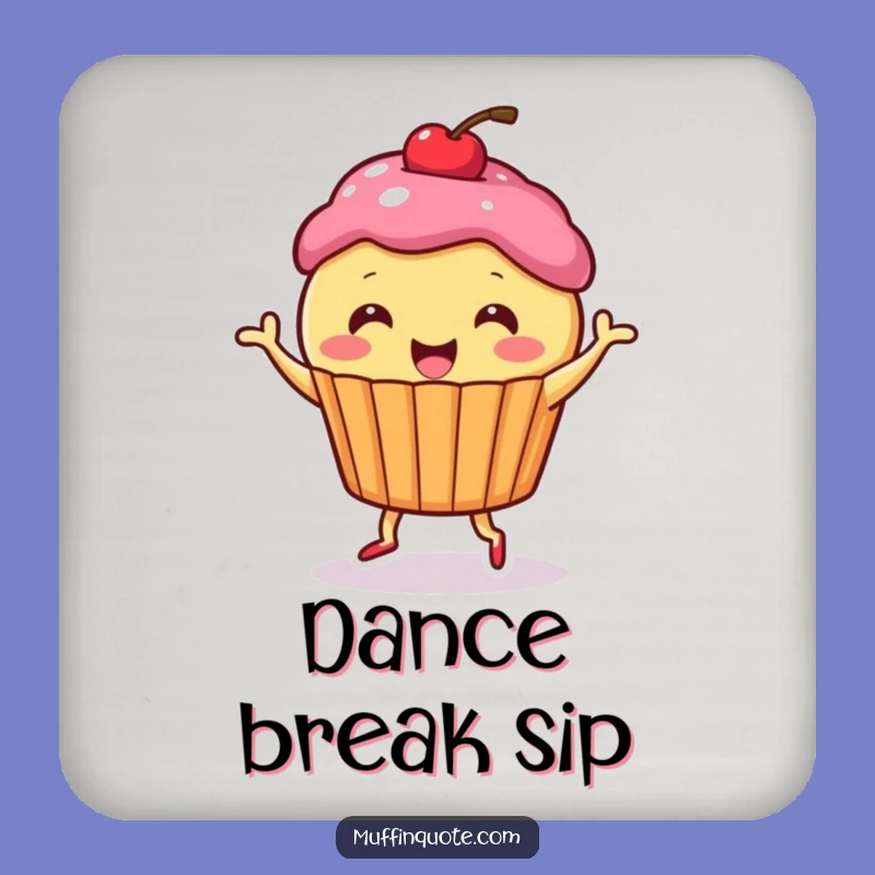 Funny Muffin Dance Coasters - Protect Surfaces with Sweet Fun