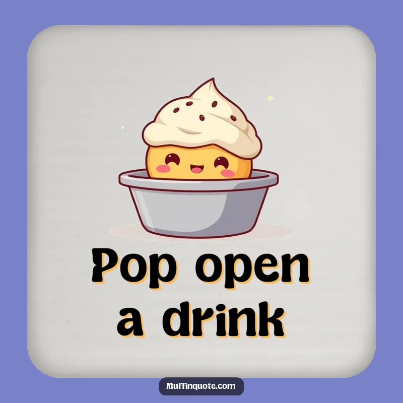 Funny Bubbly Muffin Coaster - Protect Your Table with Sweet Charm!