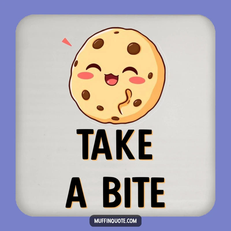 Funny Cookie Bite Coaster: Chortling Protection, Charming Funny Gift for Drink Lovers