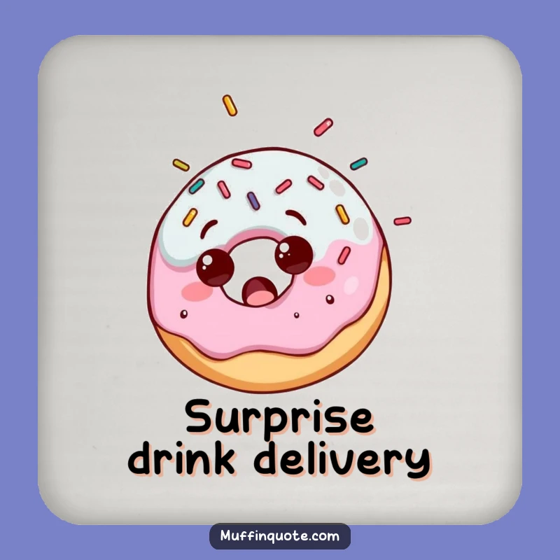 Funny Donut Sprinkle Coaster: Protect Surfaces with Sweet Charm