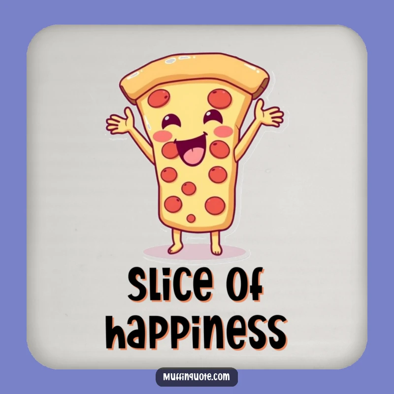 Funny Pizza Slice Coaster: Cheesy Stretch Protection, Charming Funny Gift for Drink Lovers