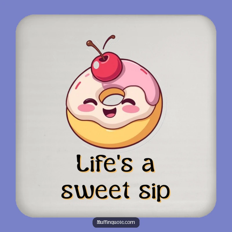 Funny Wobbly Donut Coasters - Sweet Protection with a Wink