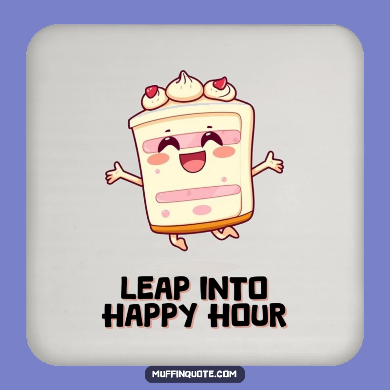 Funny Cake Leap Coaster: Protect Surfaces with Celebratory Charm