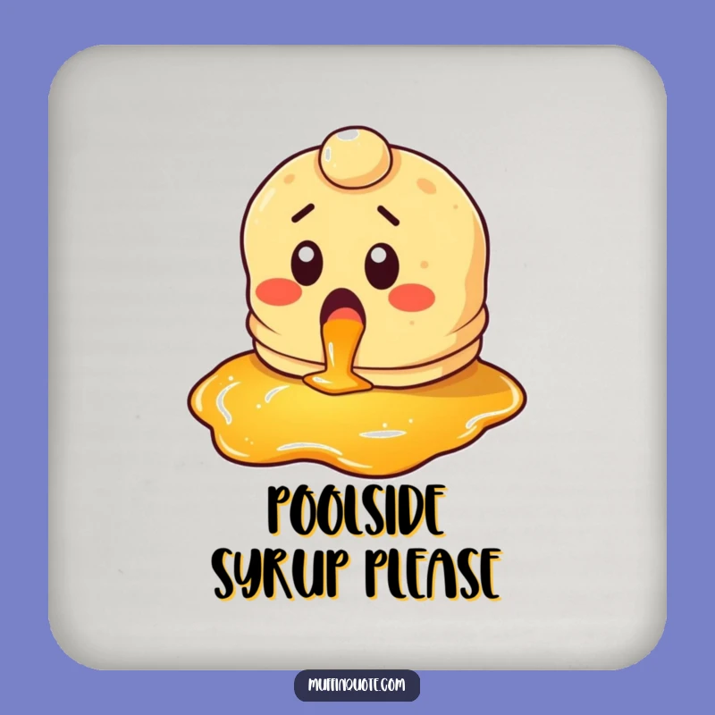 Funny Pancake Syrup Coaster: Protect Surfaces with Breakfast Glee