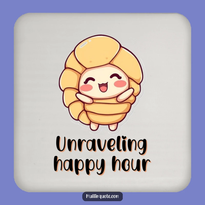 Funny Drink Coaster: Croissant Layer Protection, Perfect Funny Gift!