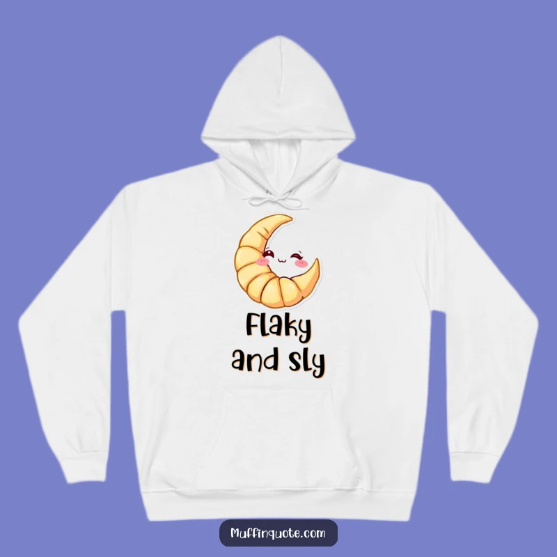 Funny Croissant Moon Hoodie: Cozy Pastry Vibes, Perfect Gift for Cheeky Souls