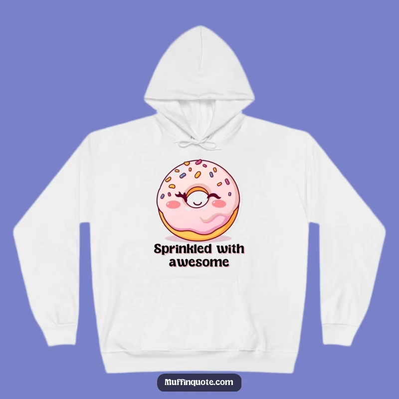 Cozy Funny Winking Donut Hoodie: Stay Warm with Sweet, Playful Sprinkles Style