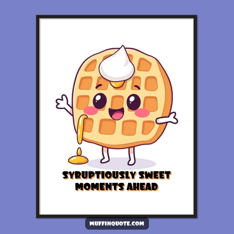 Free Printable Waffle Wall Art: Syrup Jig Design for a Fun Downloadable Decor