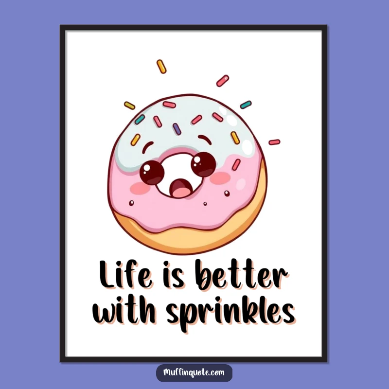 Free Printable Wall Art: Donut Sprinkle Surprise - Funny Downloadable Art
