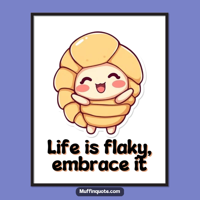 Funny Free Printable Wall Art: Croissant Layers, Delicious Downloadable Decor for Cozy Spaces