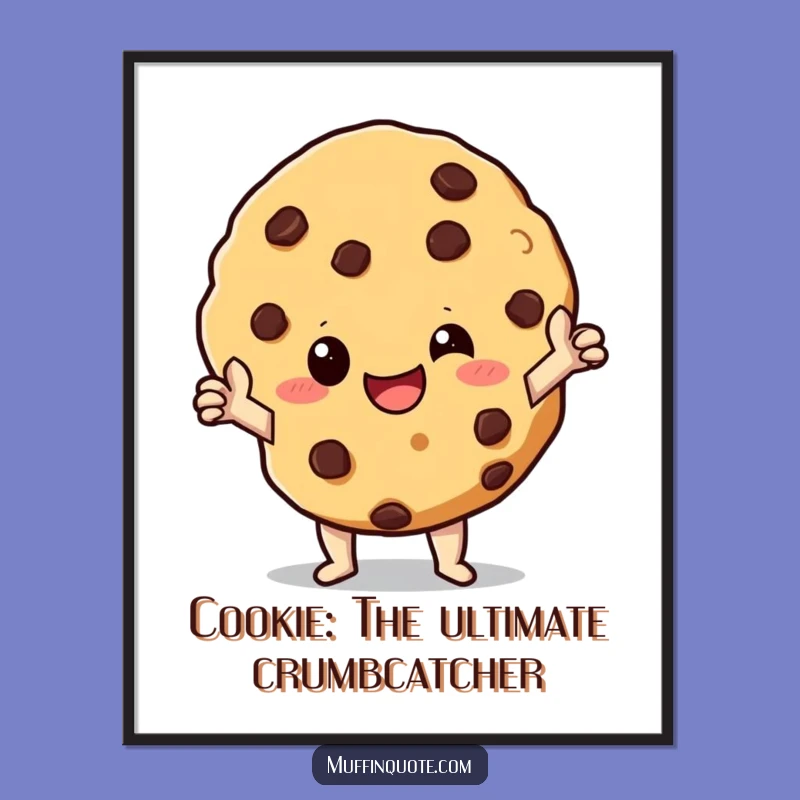 Funny Free Printable Wall Art: Heroic Cookie Pose - Downloadable Decor!
