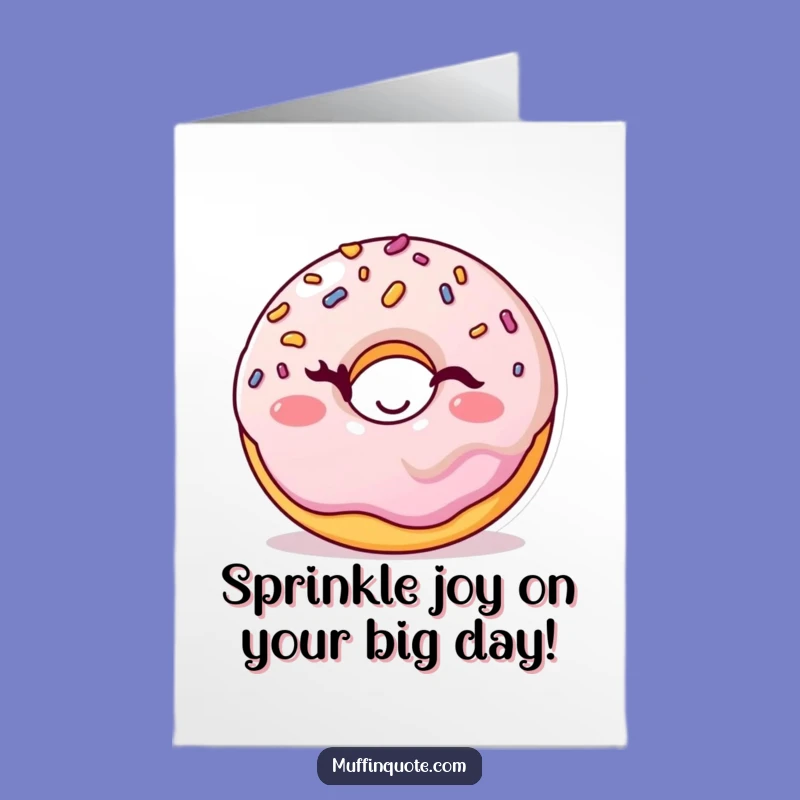 Free Printable Donut Birthday Card: Wink & Smile Cheerful Downloadable Gift