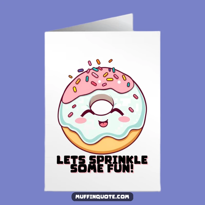 Free Printable Birthday Card: Giggling Donut Character, Hilarious Downloadable Gift for Sweet Celebrations