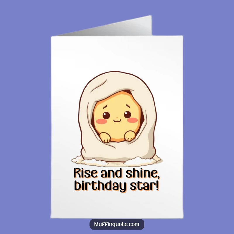 Funny Free Printable Birthday Card: Mischievous Bread Roll Hiding, Downloadable Gift!