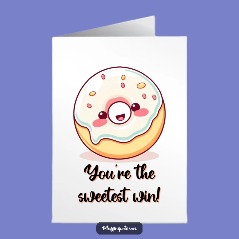 Free Printable Congratulations Card: Funny Donut Wobble, Yummy Downloadable Gift for Big Wins