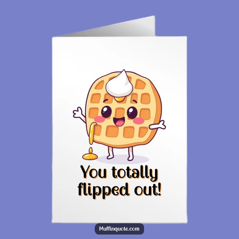 Free Printable Waffle Congratulations Card: Syrup Jig Design for a Joyful Downloadable