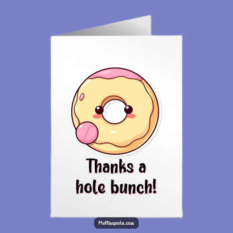 Free Printable Donut Thank You Card: Funny Bouncing Ball Design for a Sweet Downloadable