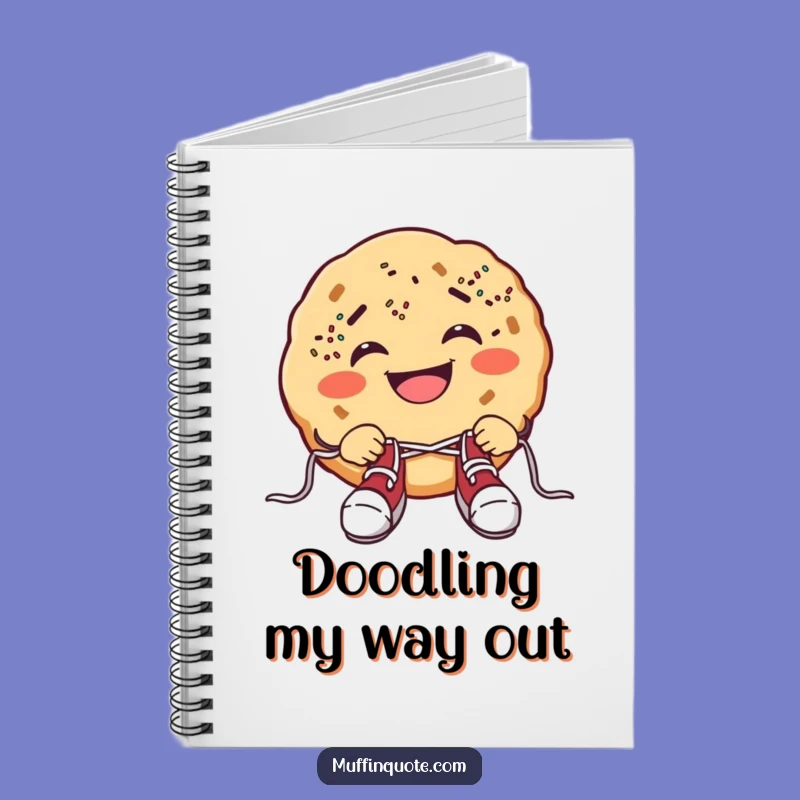 Funny Cookie Shoelace Notebook: Jot Down Thoughts With Sweet Humor!