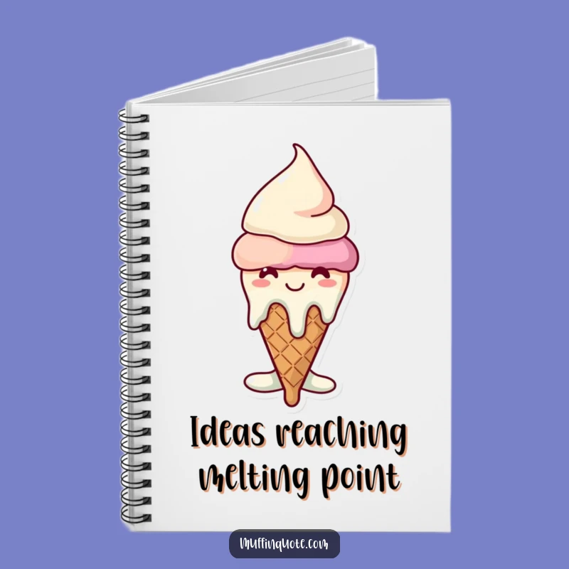 Funny Melting Ice Cream Cone Notebook - Jot Down Sweet and Silly Ideas!