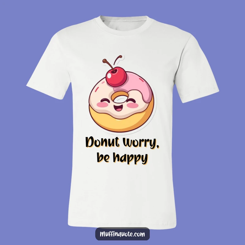 Funny Wobbly Donut T-Shirt - Wink Your Way to Happiness