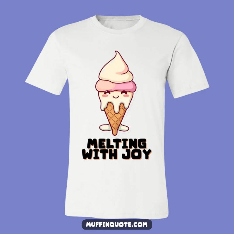 Funny Melting Ice Cream Cone T-Shirt - Wear Your Sweet and Silly Side!