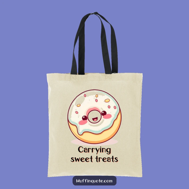 Funny Reusable Tote: Wobbly Donut Carry-All, Perfect Funny Gift!