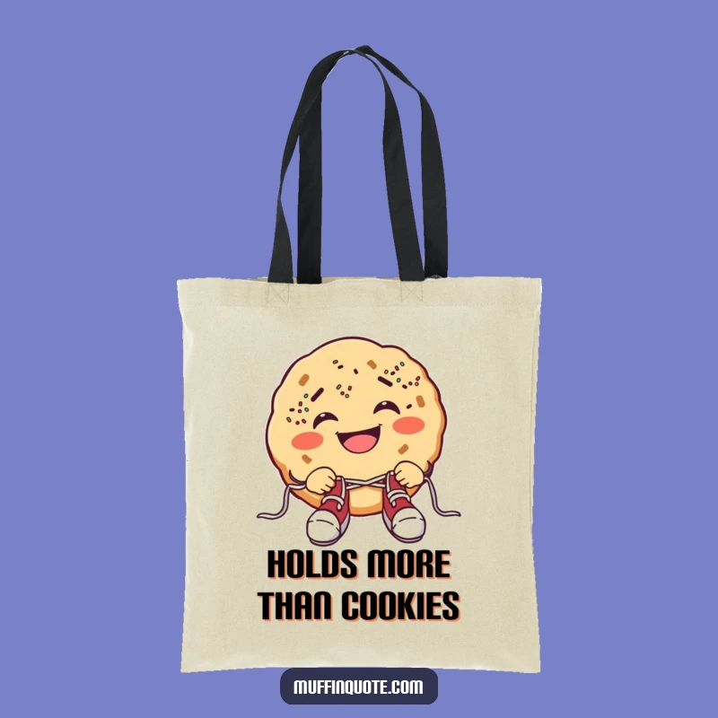 Funny Cookie Shoelace Tote Bag: Carry Your Laughs With Sweet Style!